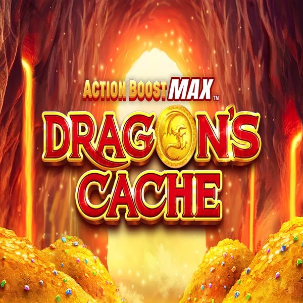 Action Boost Max Dragon's Cache by SpinPlay Games, showcased at unicpt.com – game logo