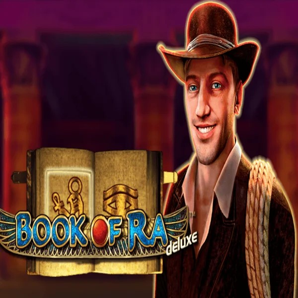Book of Ra Deluxe slot visual from Novomatic available on unicpt.com