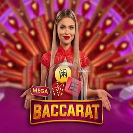 Mega Baccarat logo by Pragmatic Play at Unibet Casino